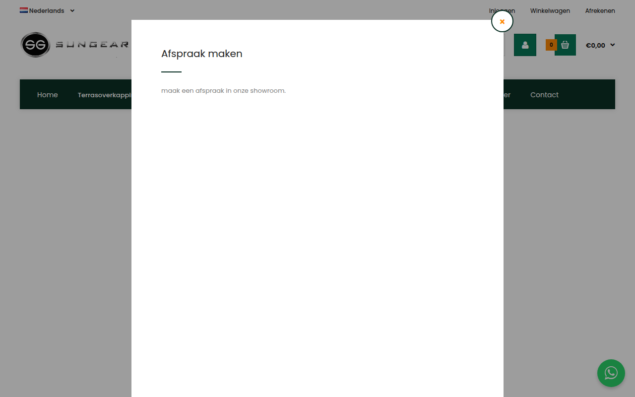 Screenshot van sungear.nl