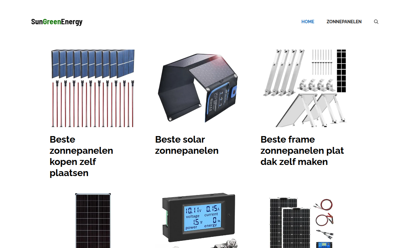 Screenshot van sungreenenergy.nl