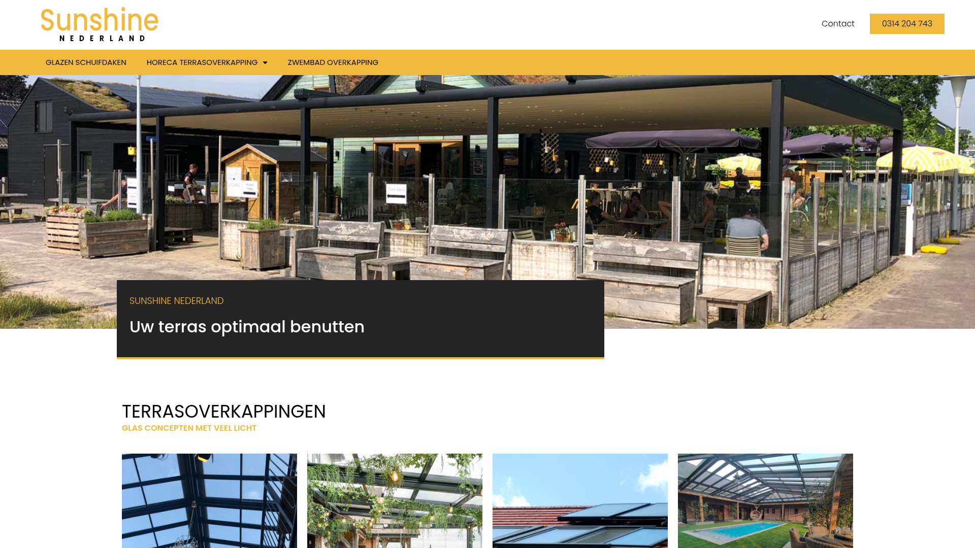 Screenshot van sunshine-nederland.nl
