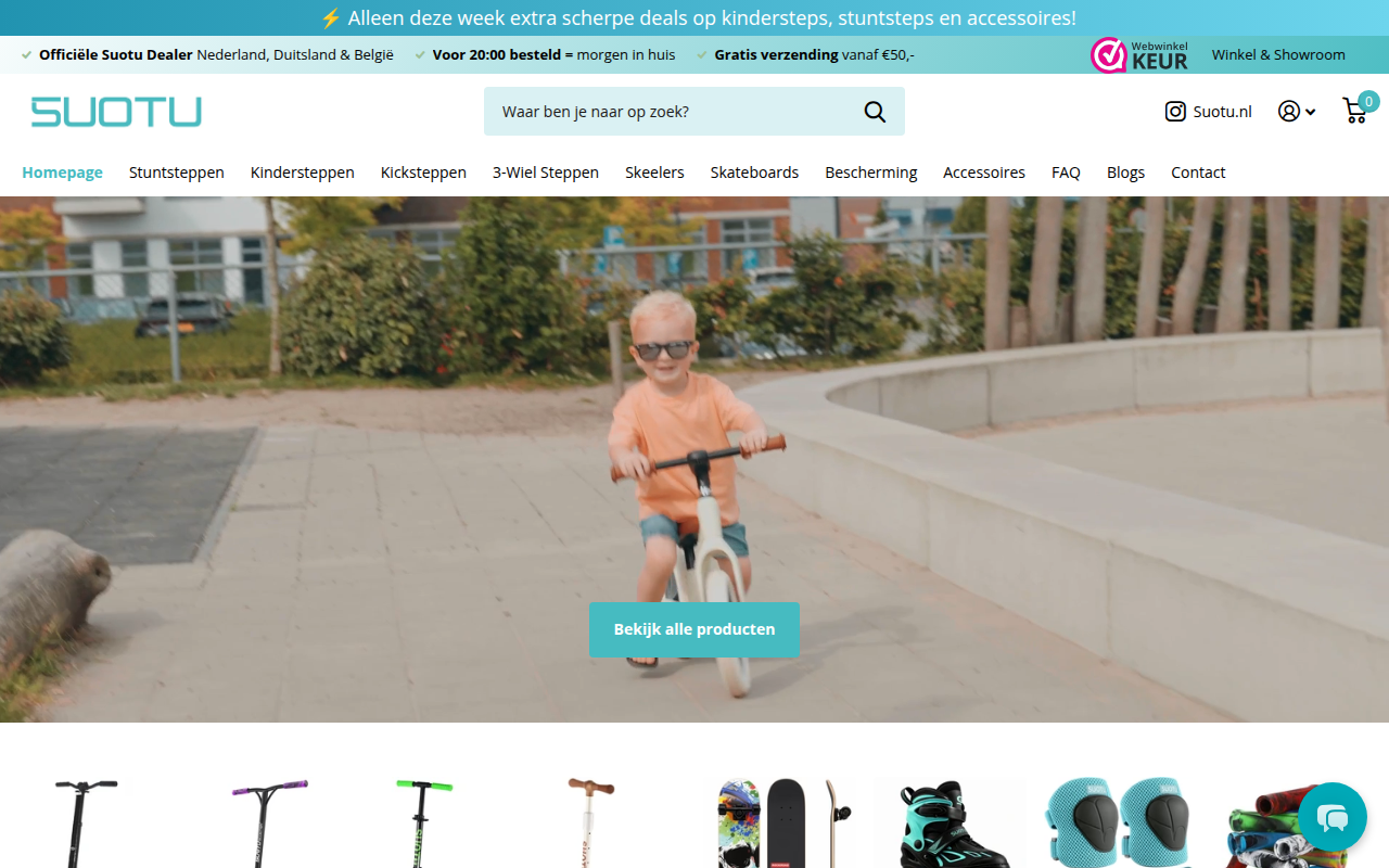 Screenshot van suotu.nl