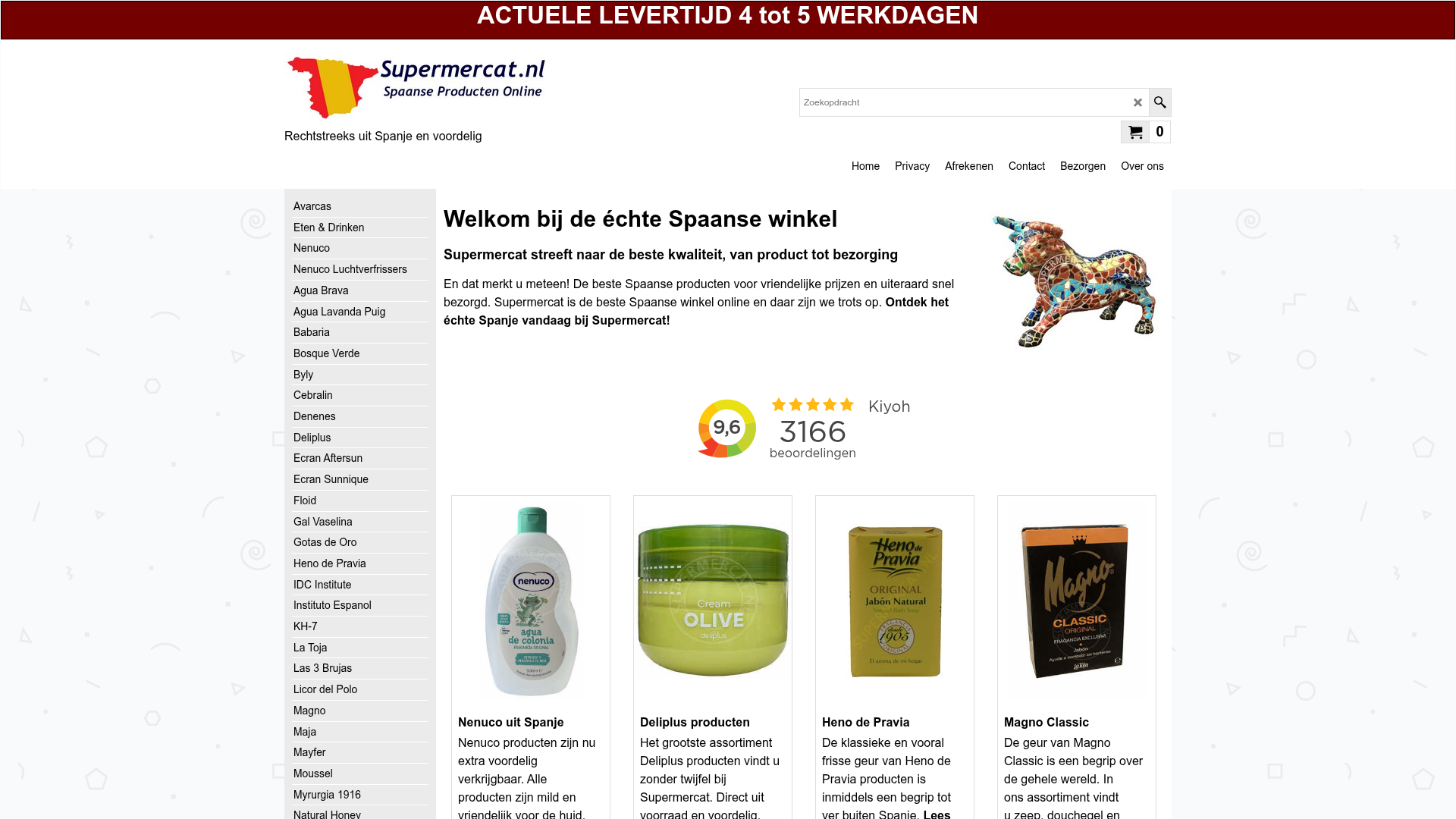 Screenshot van supermercat.nl