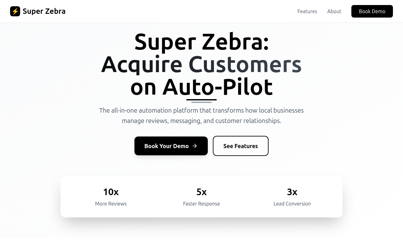 Screenshot van superzebra.com