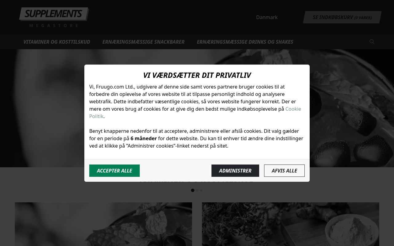 Screenshot van supplementsmegastore.com