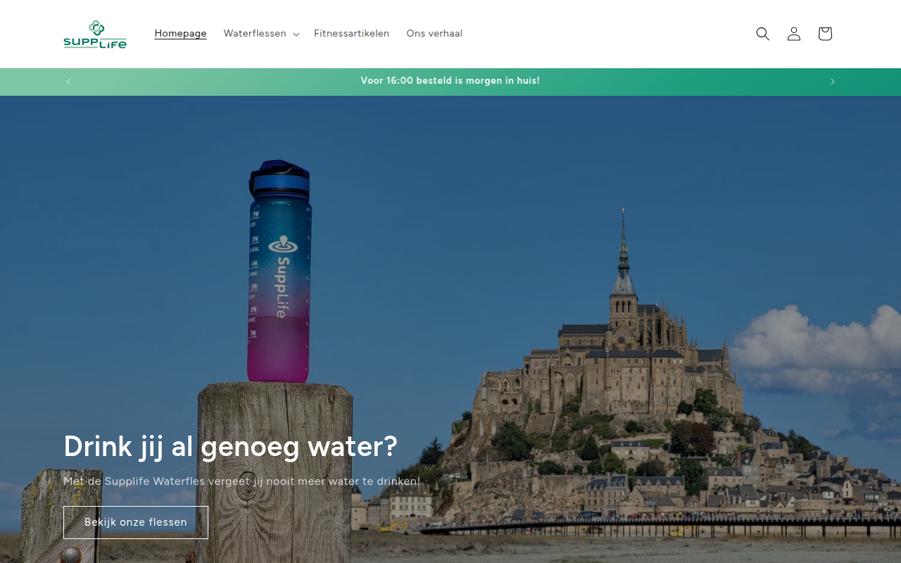 Screenshot van supplife.nl