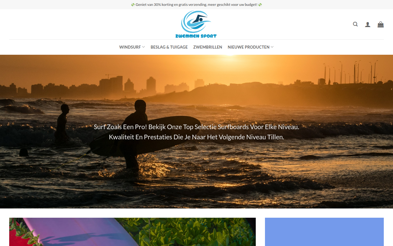 Screenshot van surfapparatuur.com