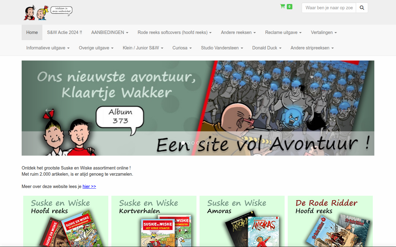 Screenshot van suskeenwiske.nl