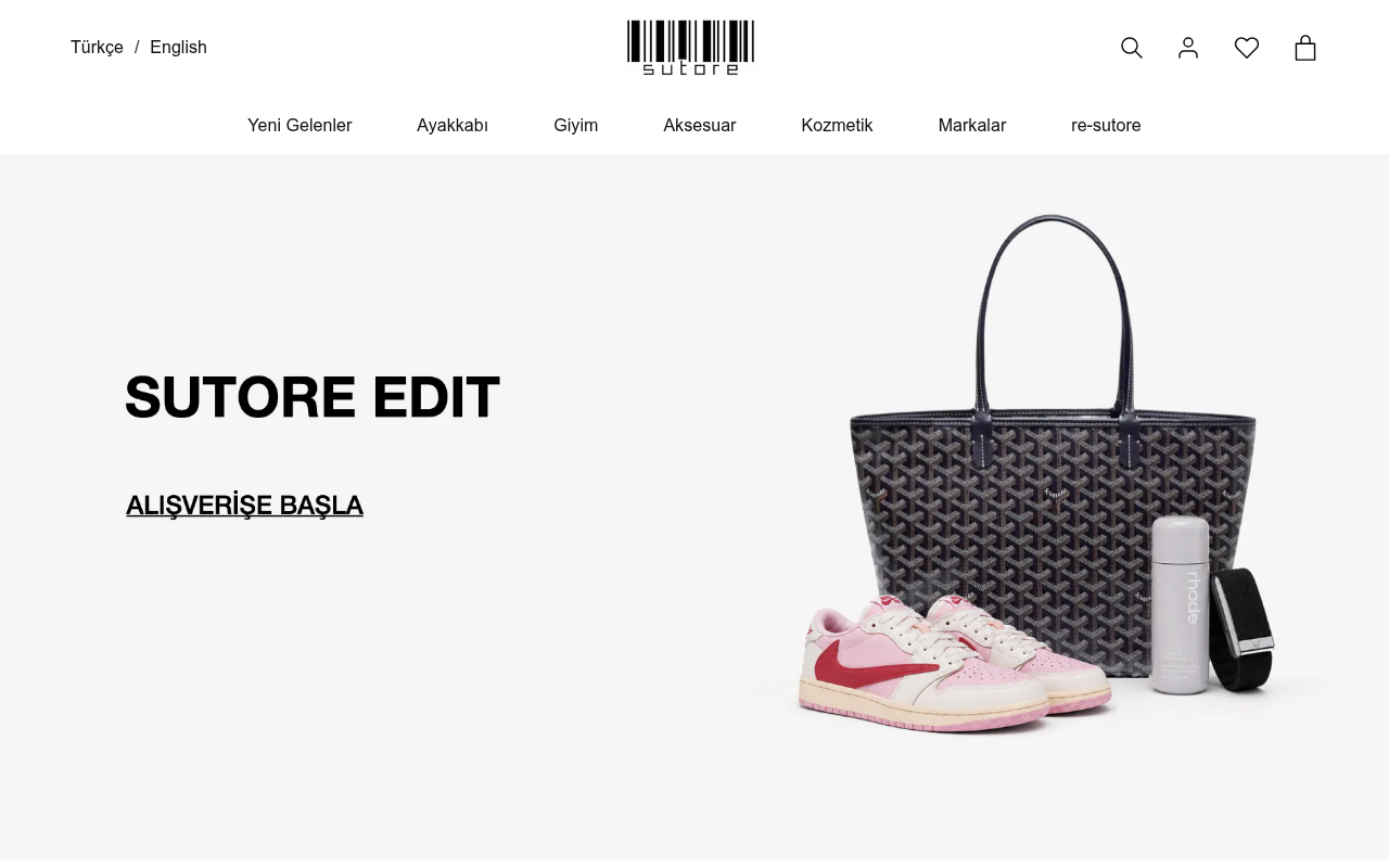 Screenshot van sutore.com