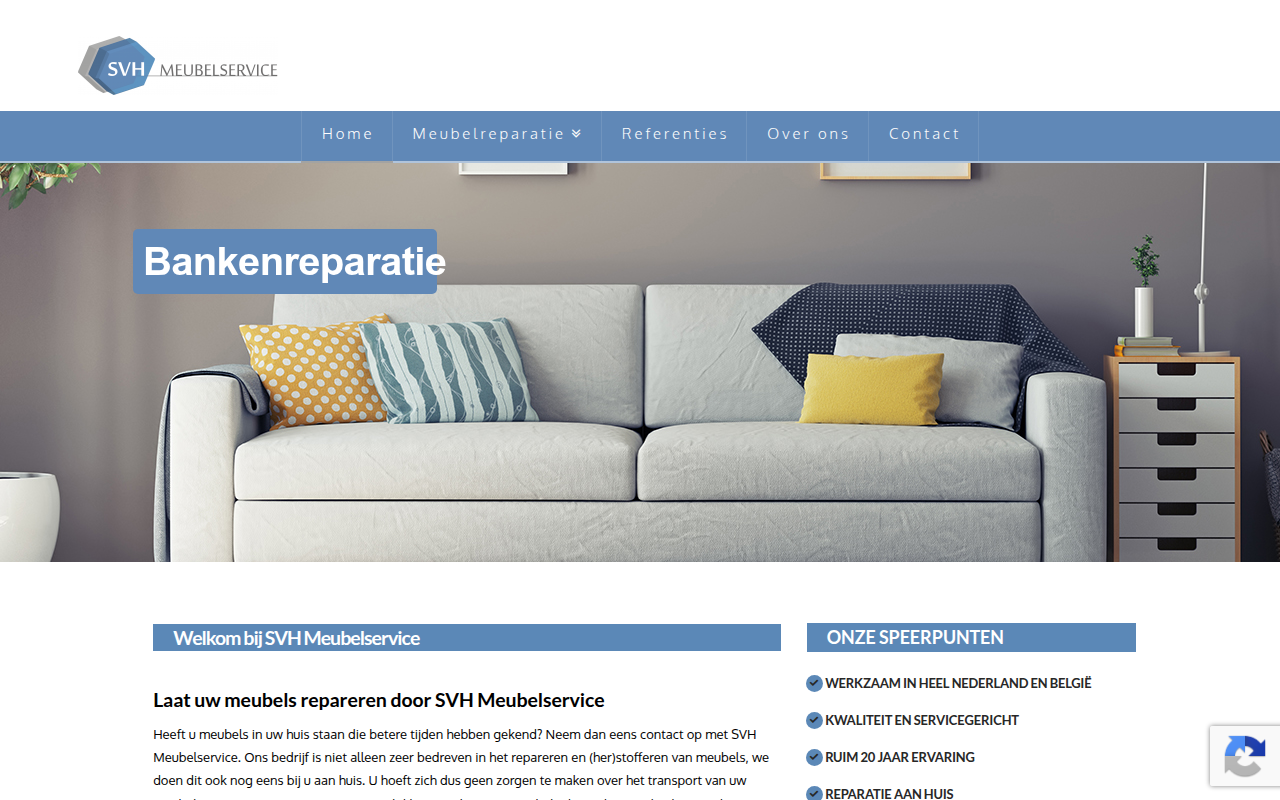 Screenshot van svhmeubelservice.nl