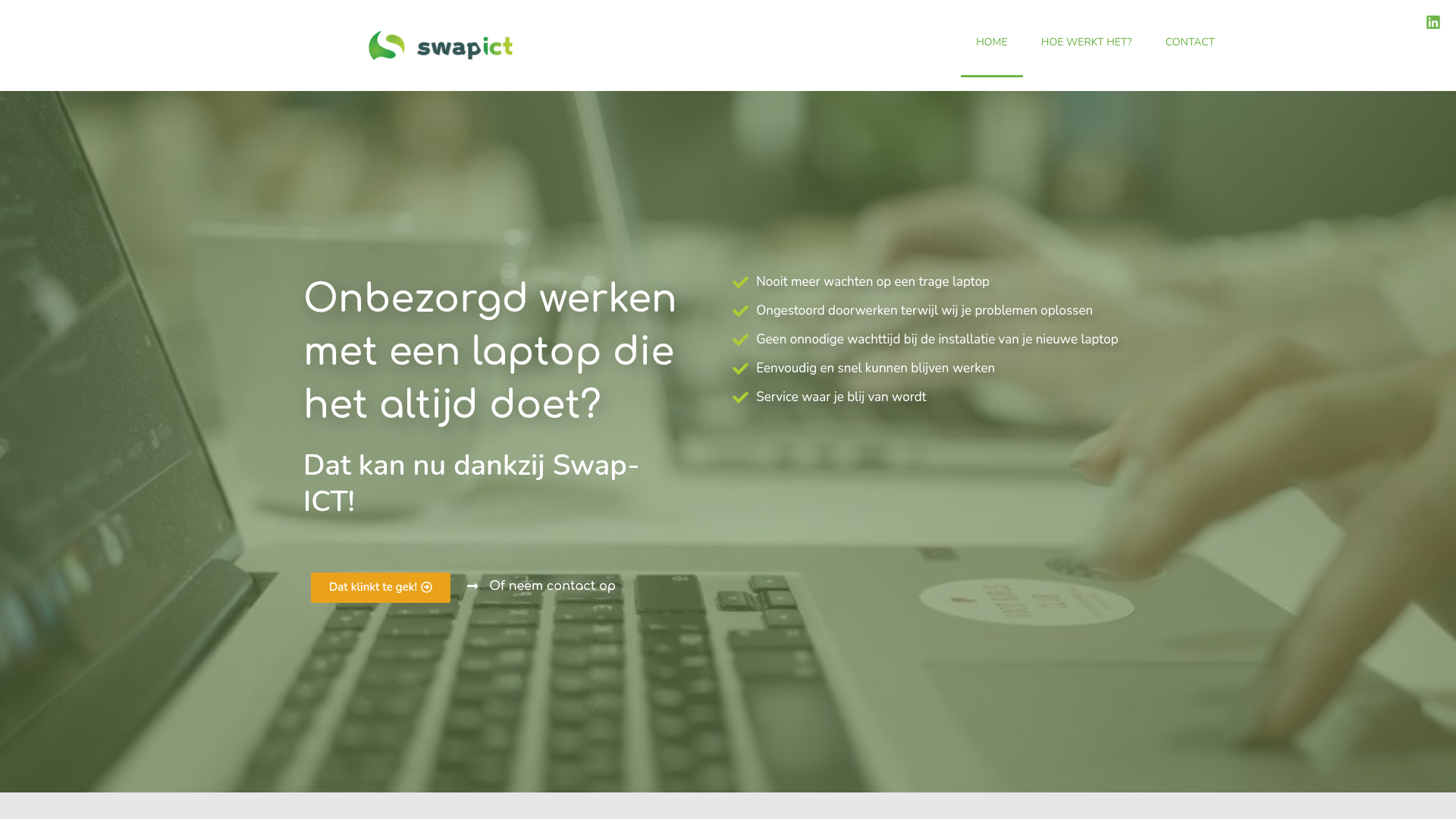 Screenshot van swap-ict.nl