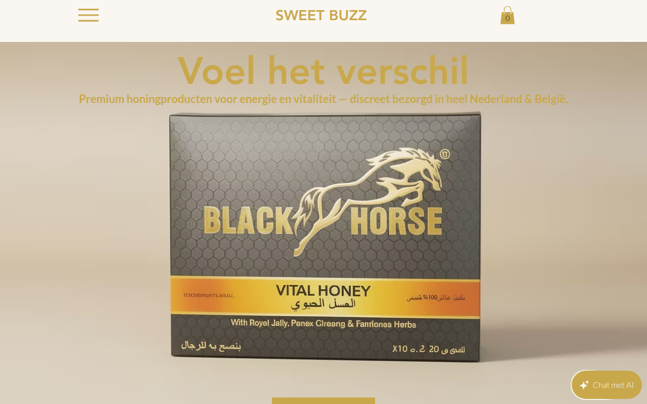 Screenshot van sweetbuzz.nl
