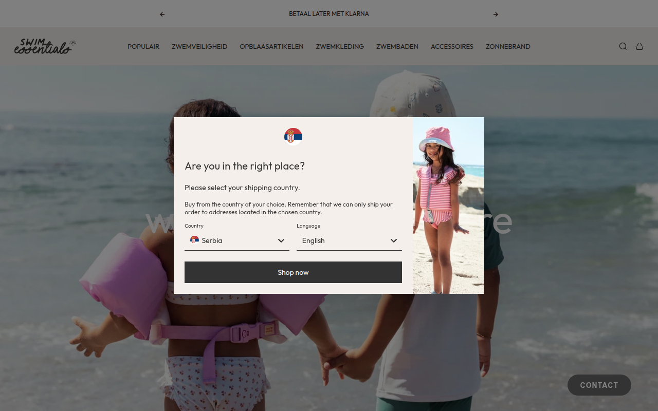 Screenshot van swimessentials.nl