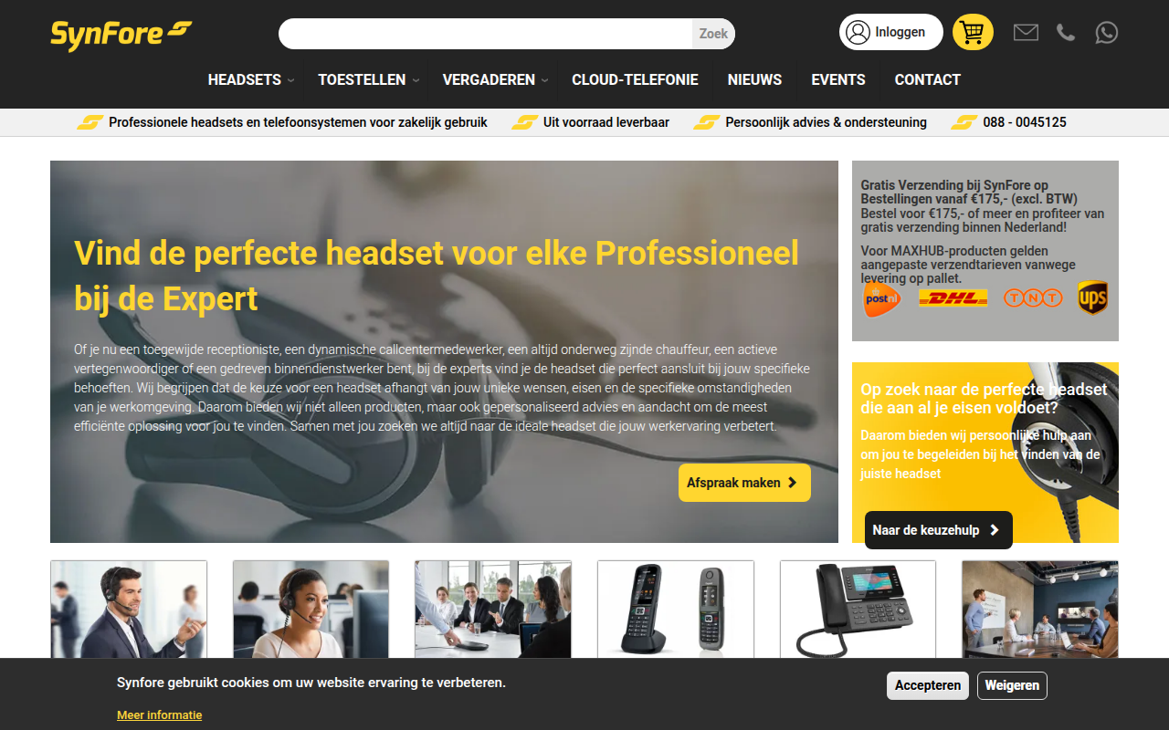 Screenshot van synfore.nl