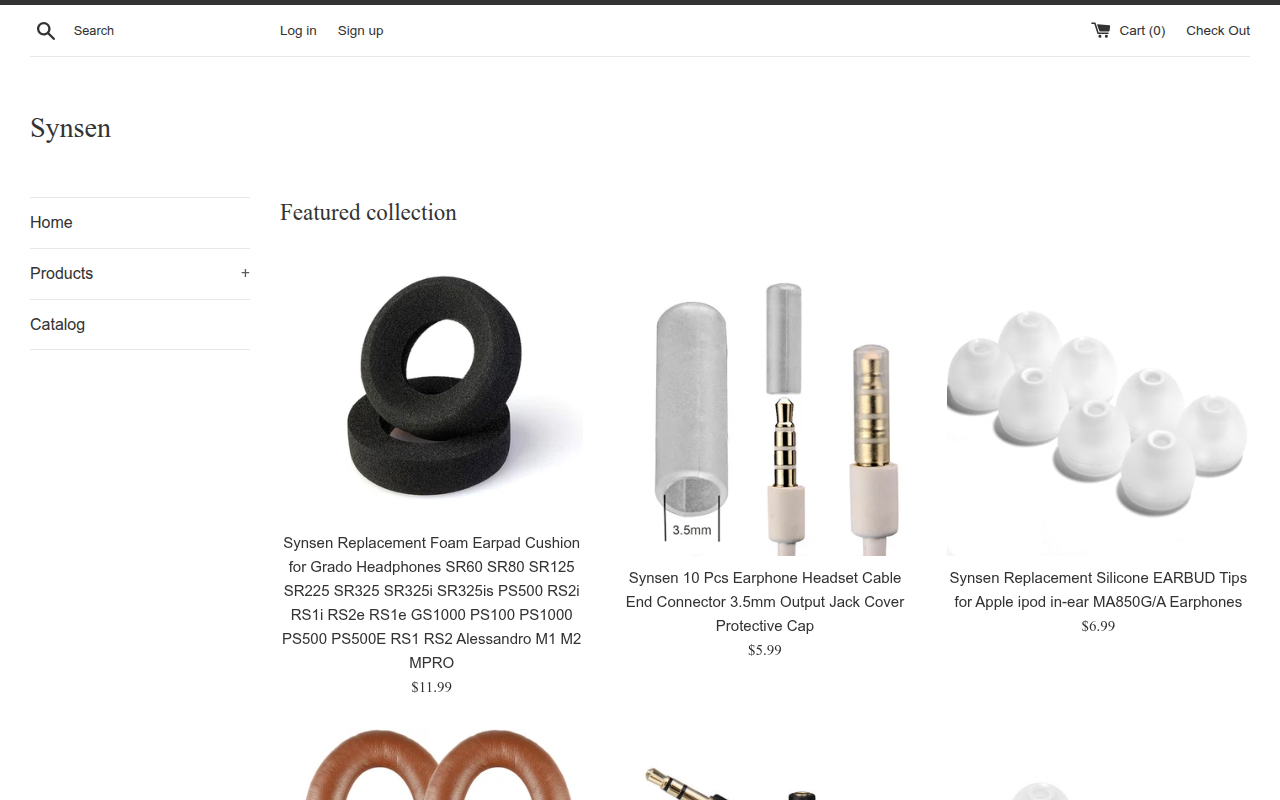 Screenshot van synsenproduct.com