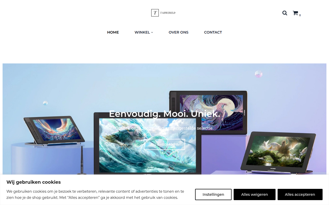 Screenshot van tabwereld.com
