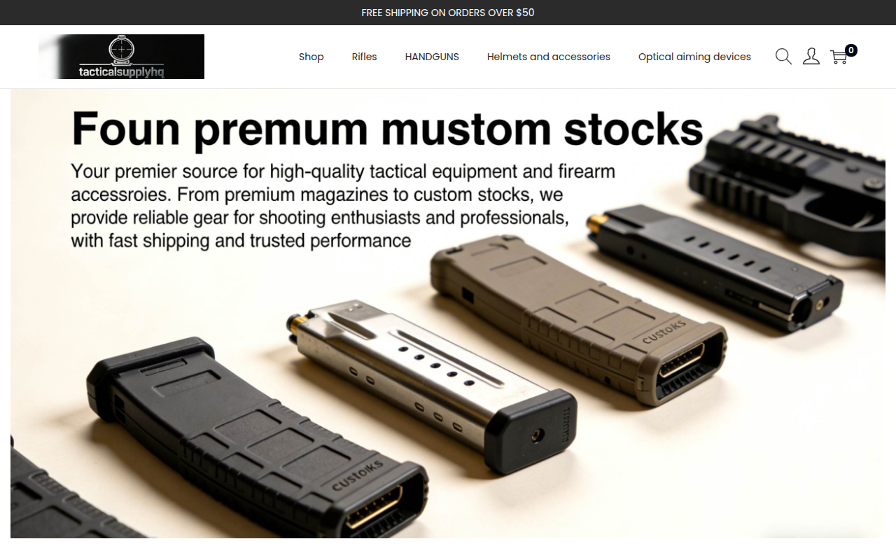 Screenshot van tacticalsupplyhq.com