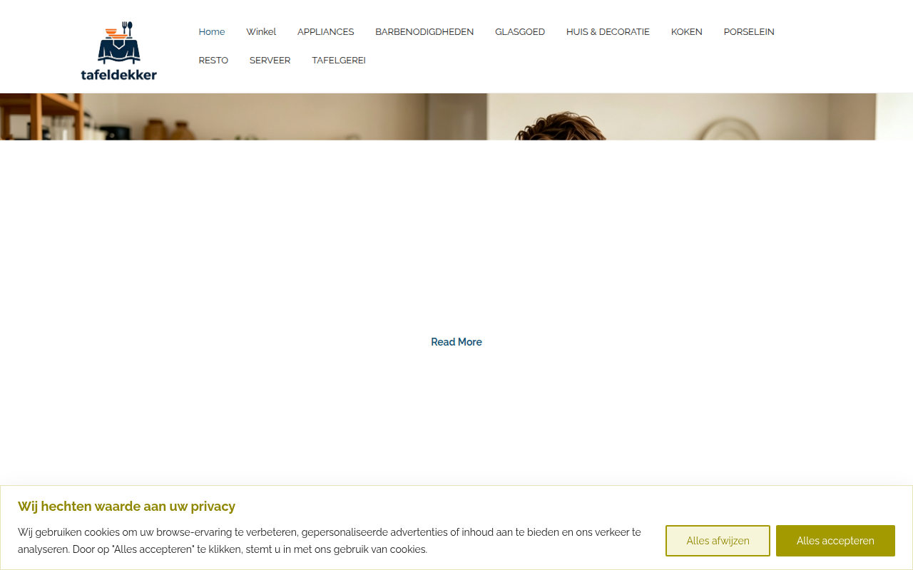 Screenshot van tafeldekker.com