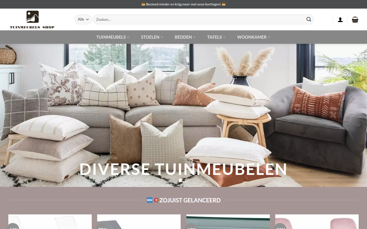Screenshot van tafelsenstoelennl.com