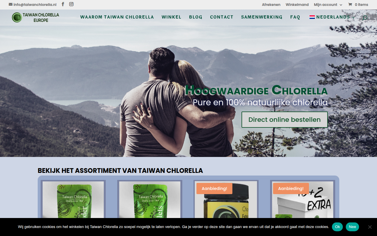 Screenshot van taiwanchlorella.nl