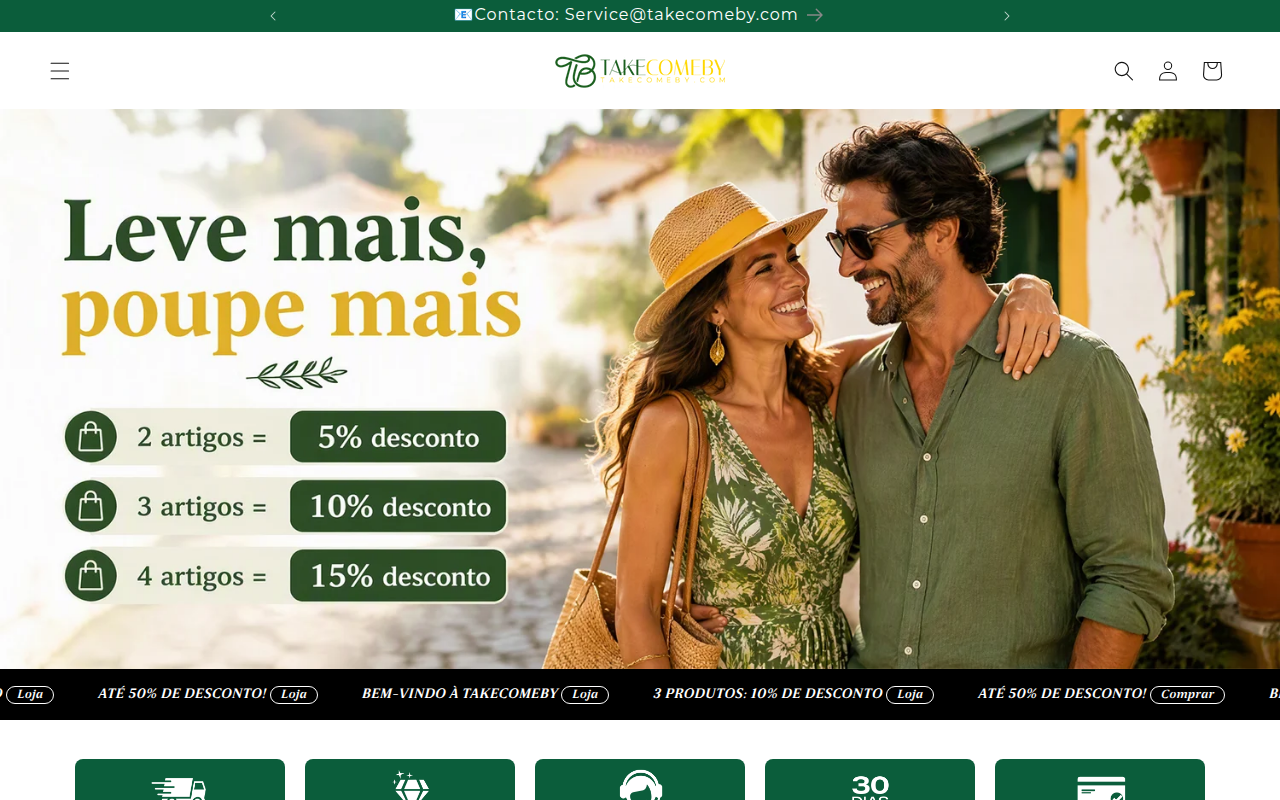 Screenshot van takecomeby.com