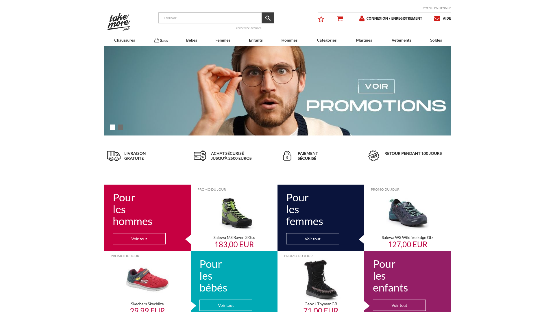Screenshot van takemore.fr