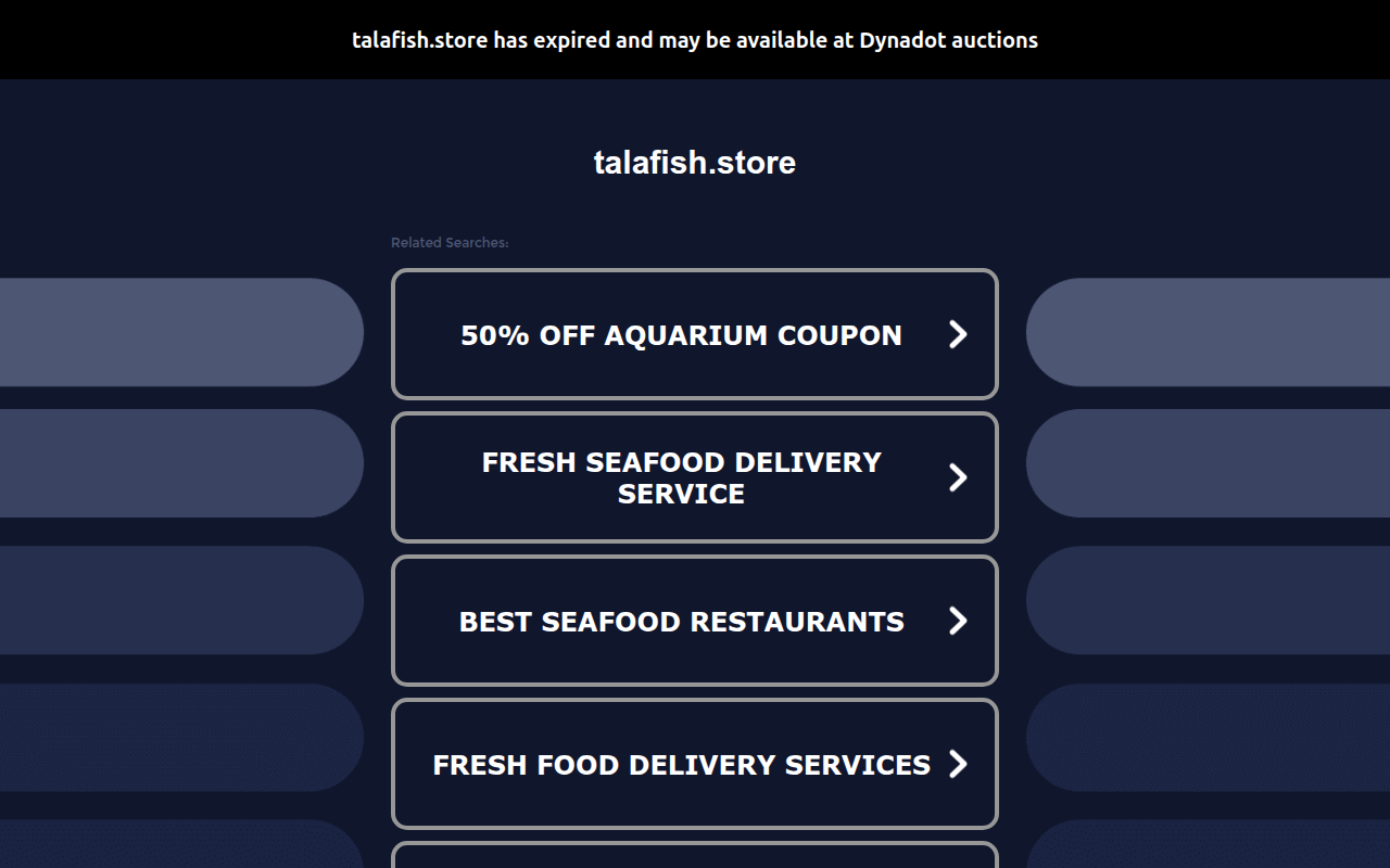 Screenshot van talafish.store