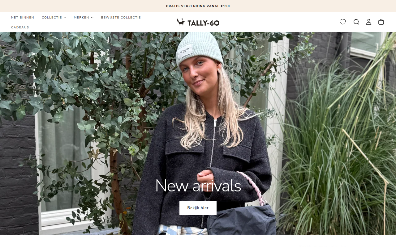 Screenshot van tally-ho.nl