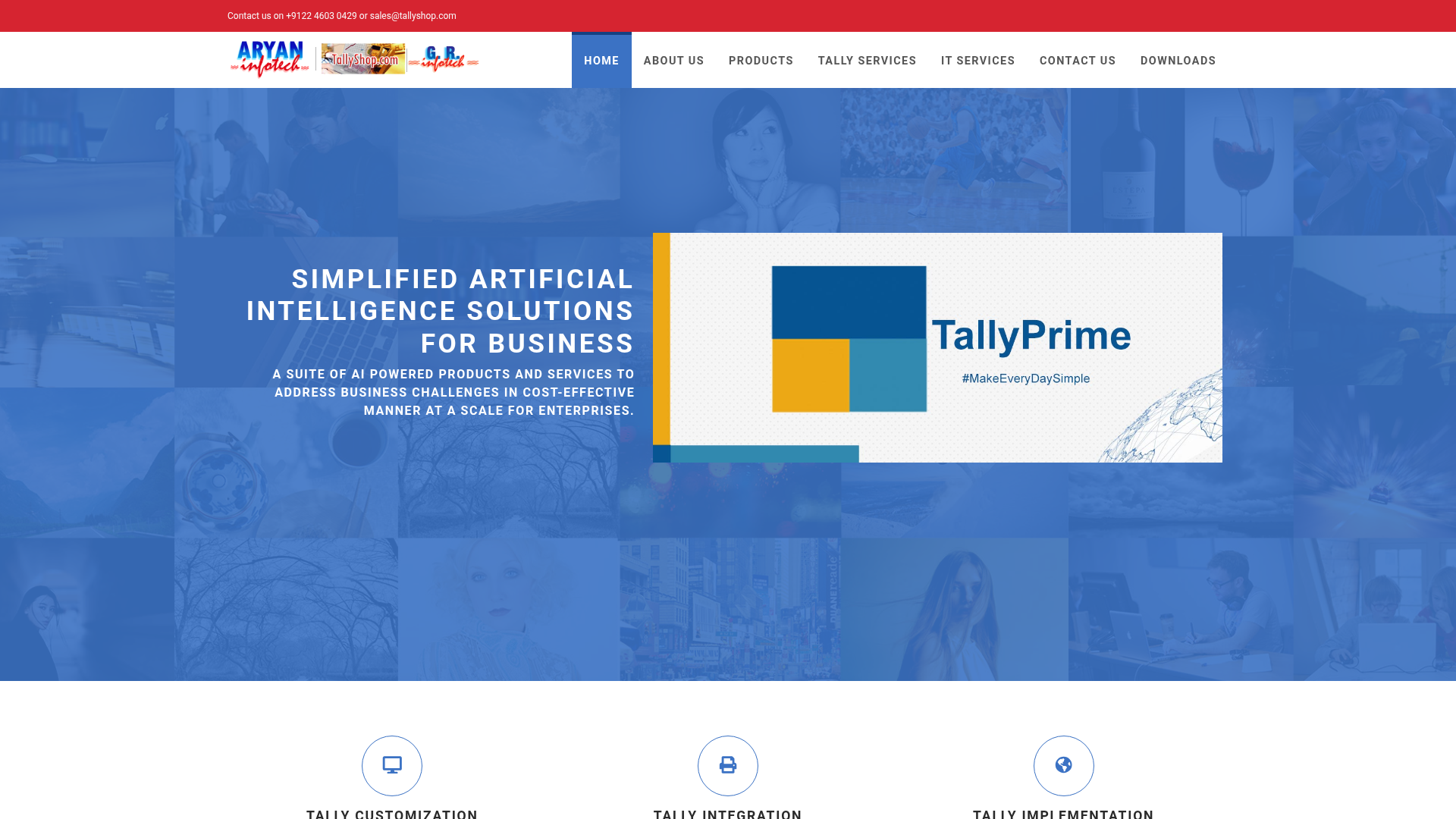 Screenshot van tallyshop.com