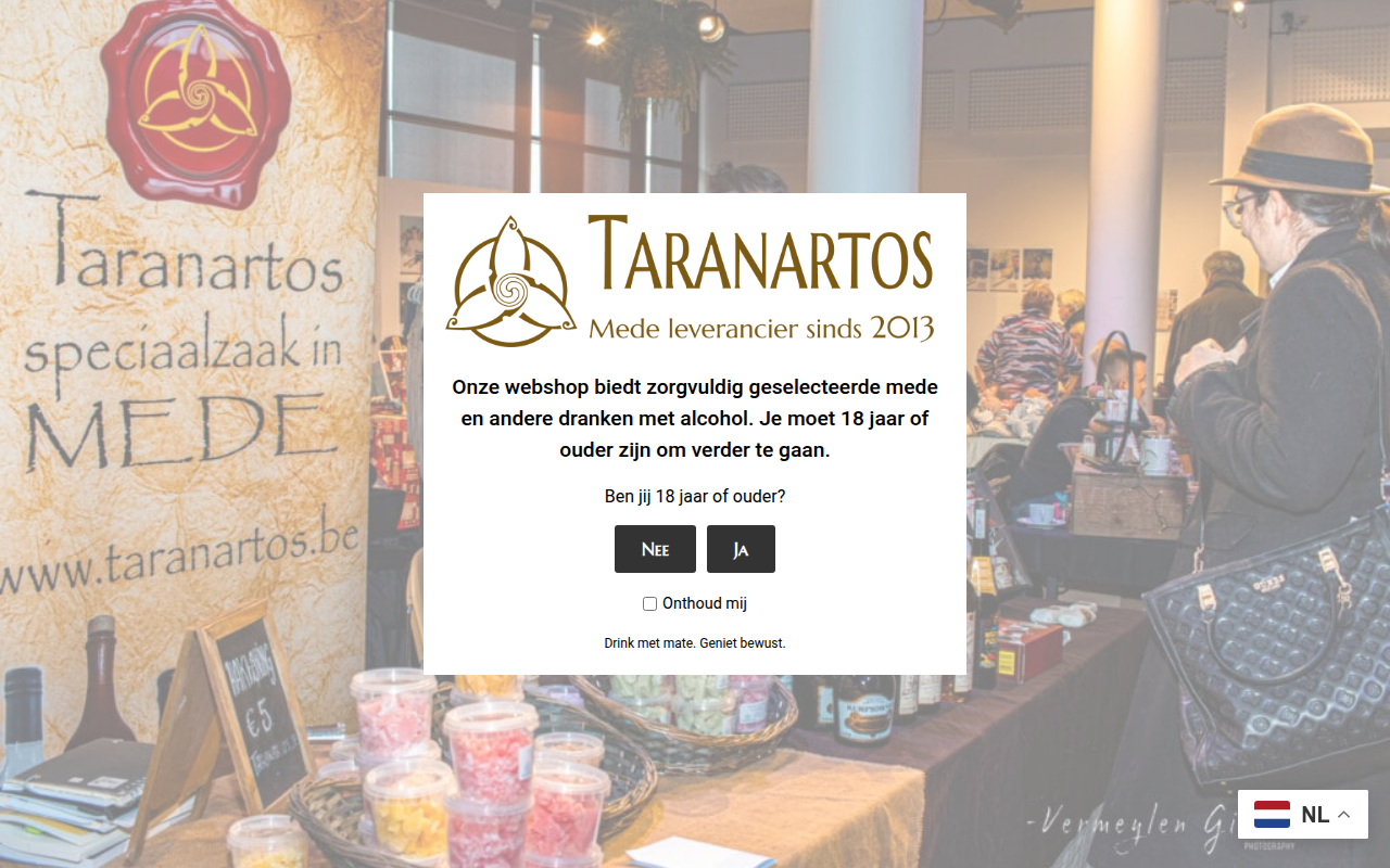 Screenshot van taranartos.be