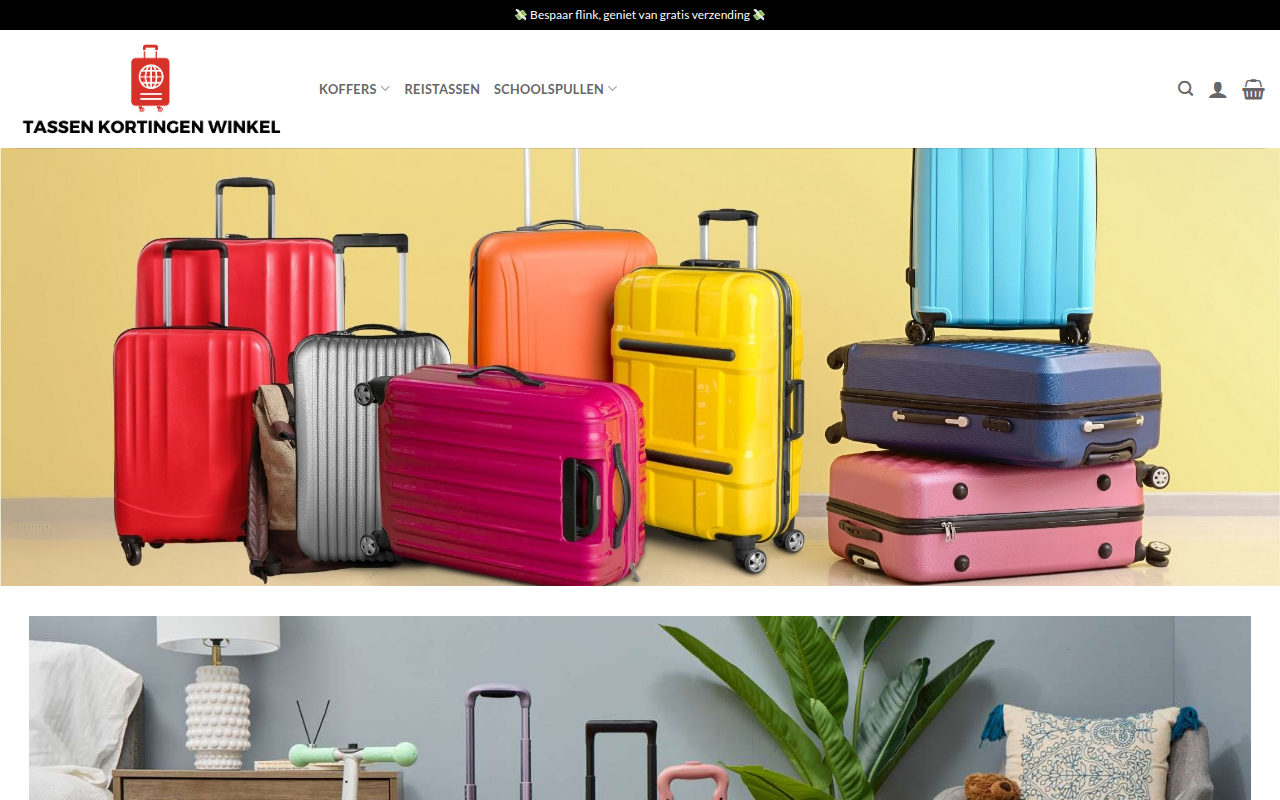 Screenshot van tassenaanbieding.com