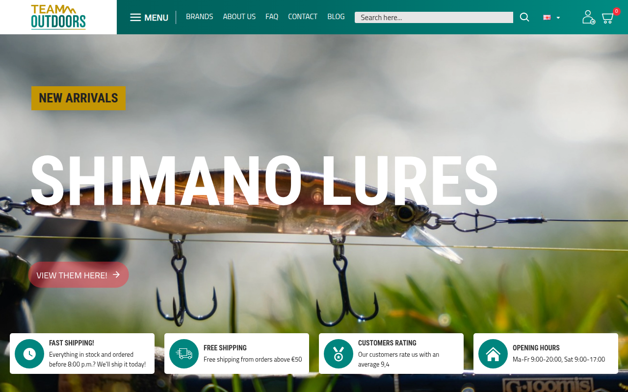 Screenshot van team-outdoors.nl
