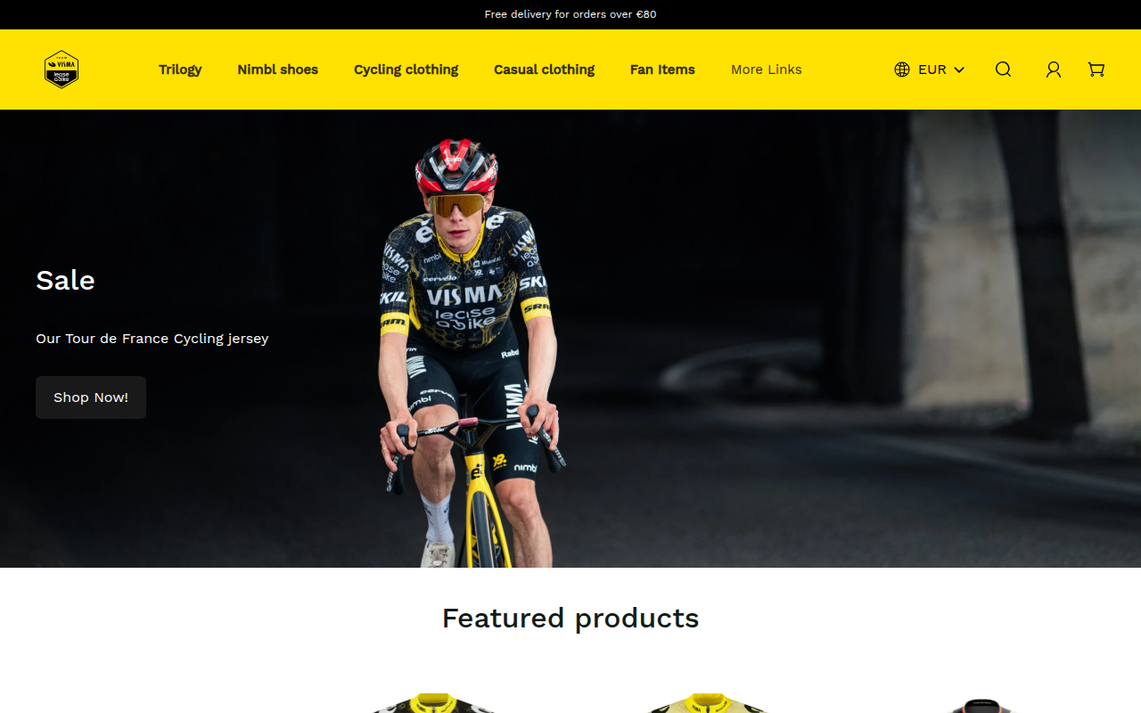 Screenshot van team-visma.za.com