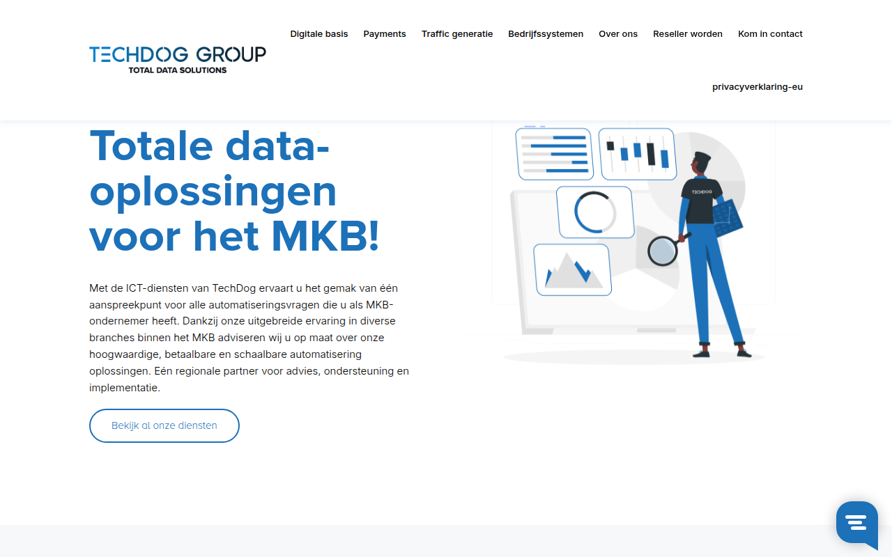 Screenshot van techdog.nl
