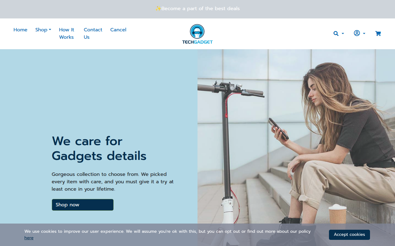 Screenshot van techgadget.site