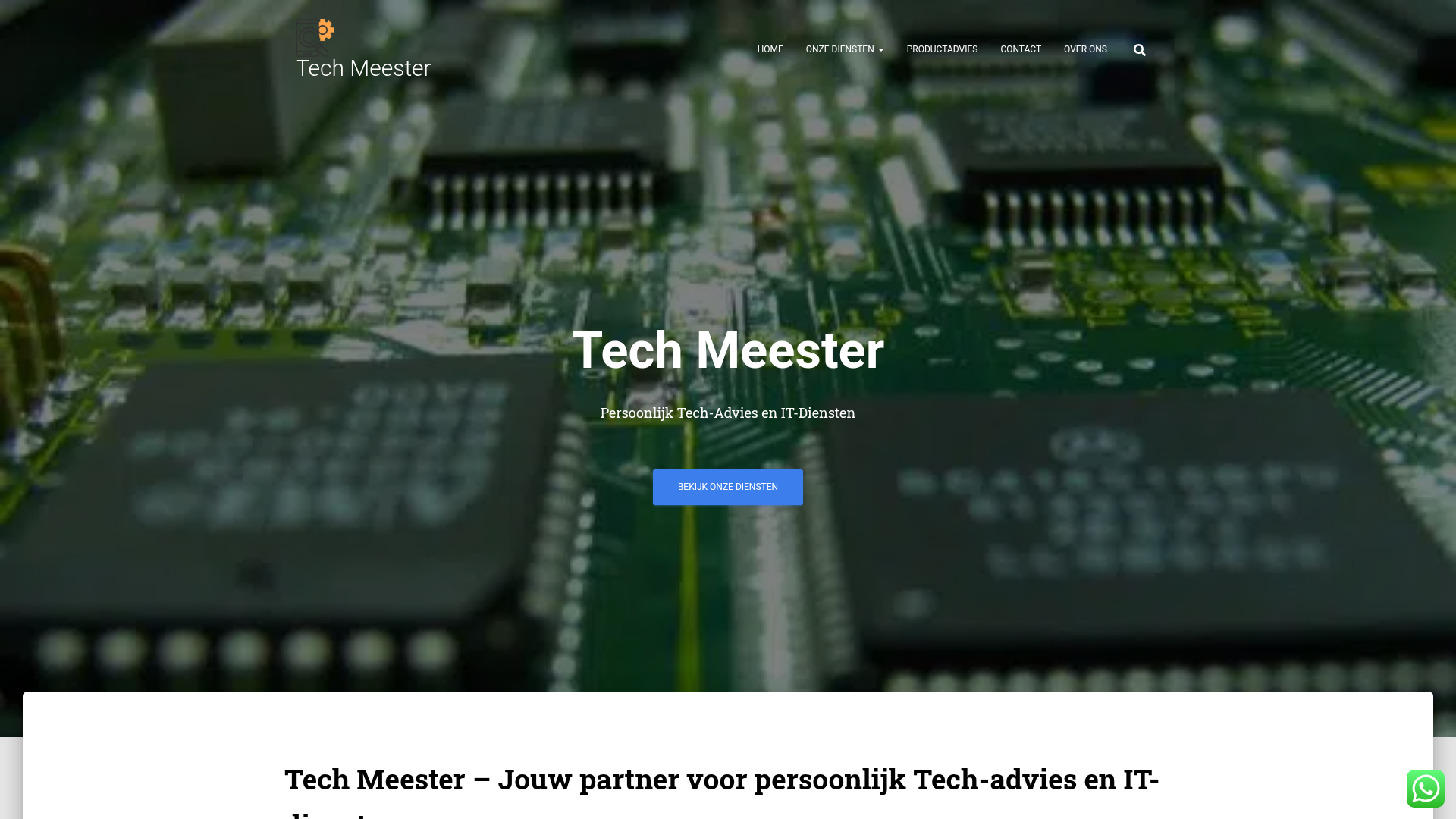 Screenshot van techmeester.nl
