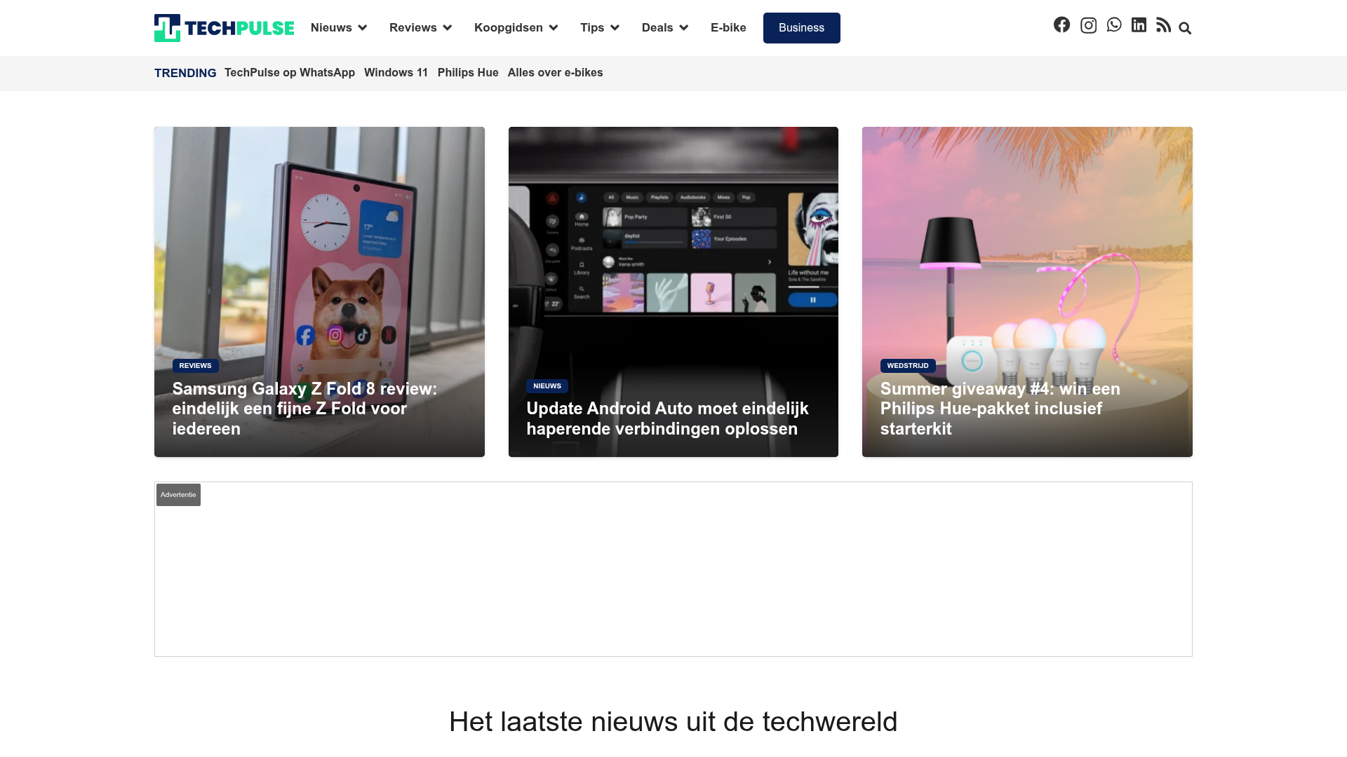 Screenshot van techpulse.be