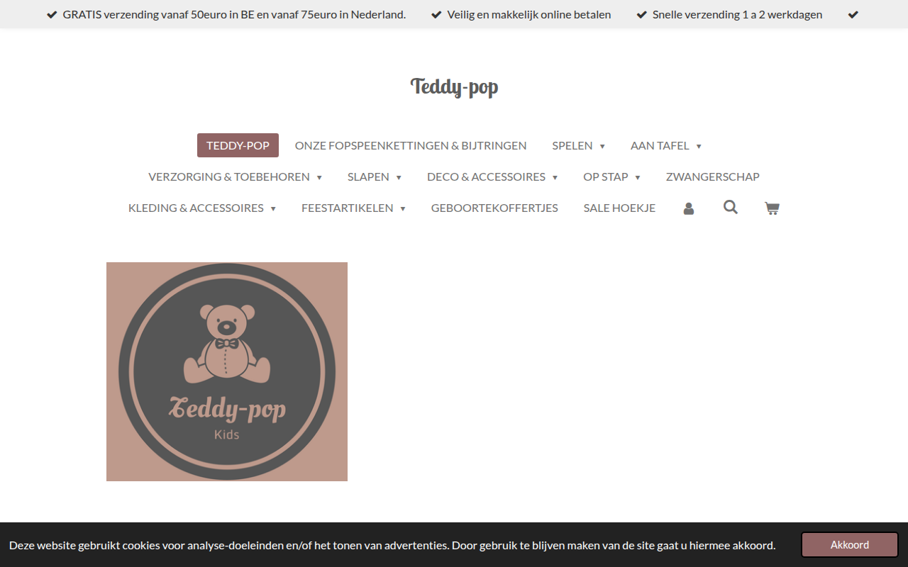 Screenshot van teddy-pop.be