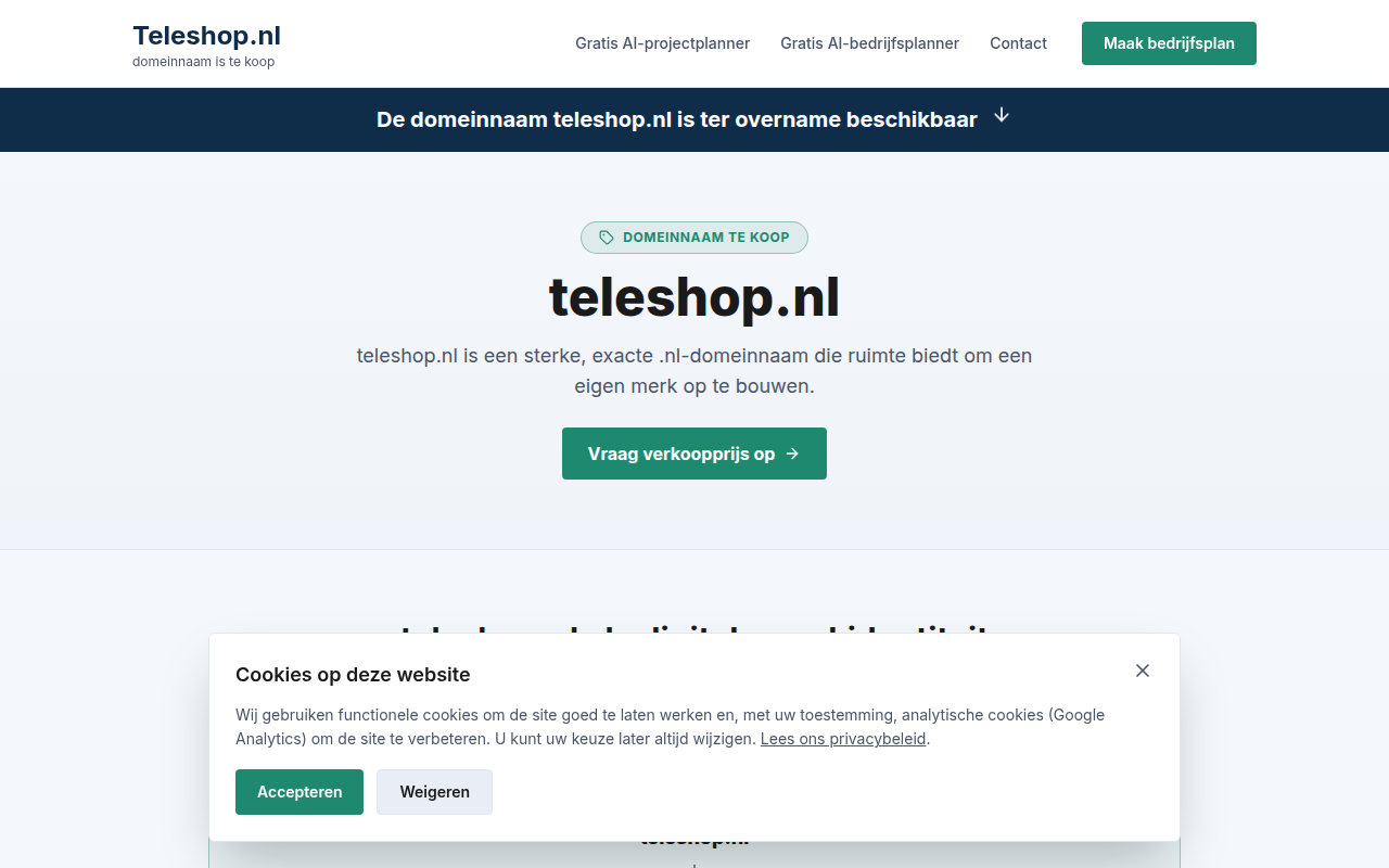 Screenshot van teleshop.nl