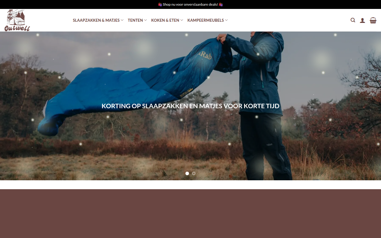 Screenshot van tentenkamperen.com