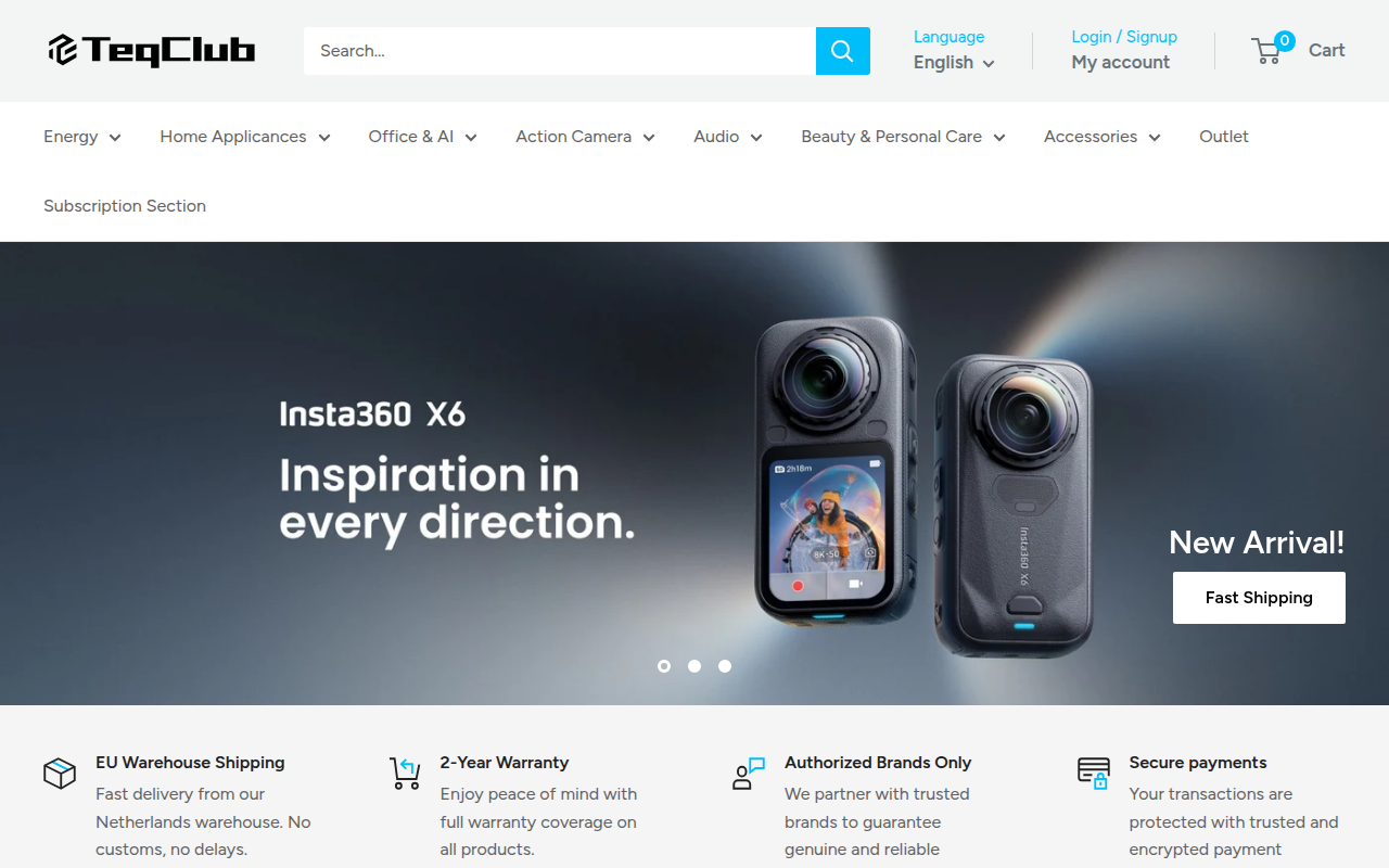 Screenshot van teqclub.com