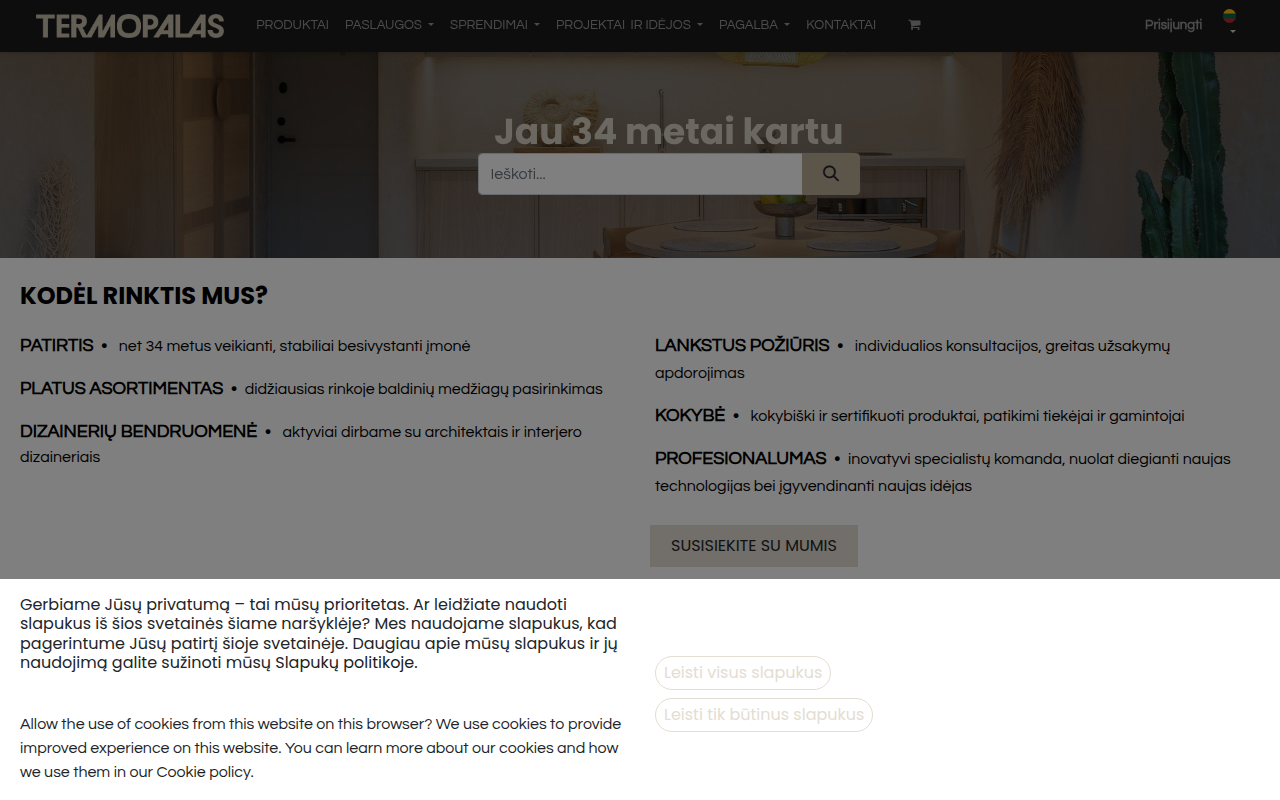 Screenshot van termopalas.lt