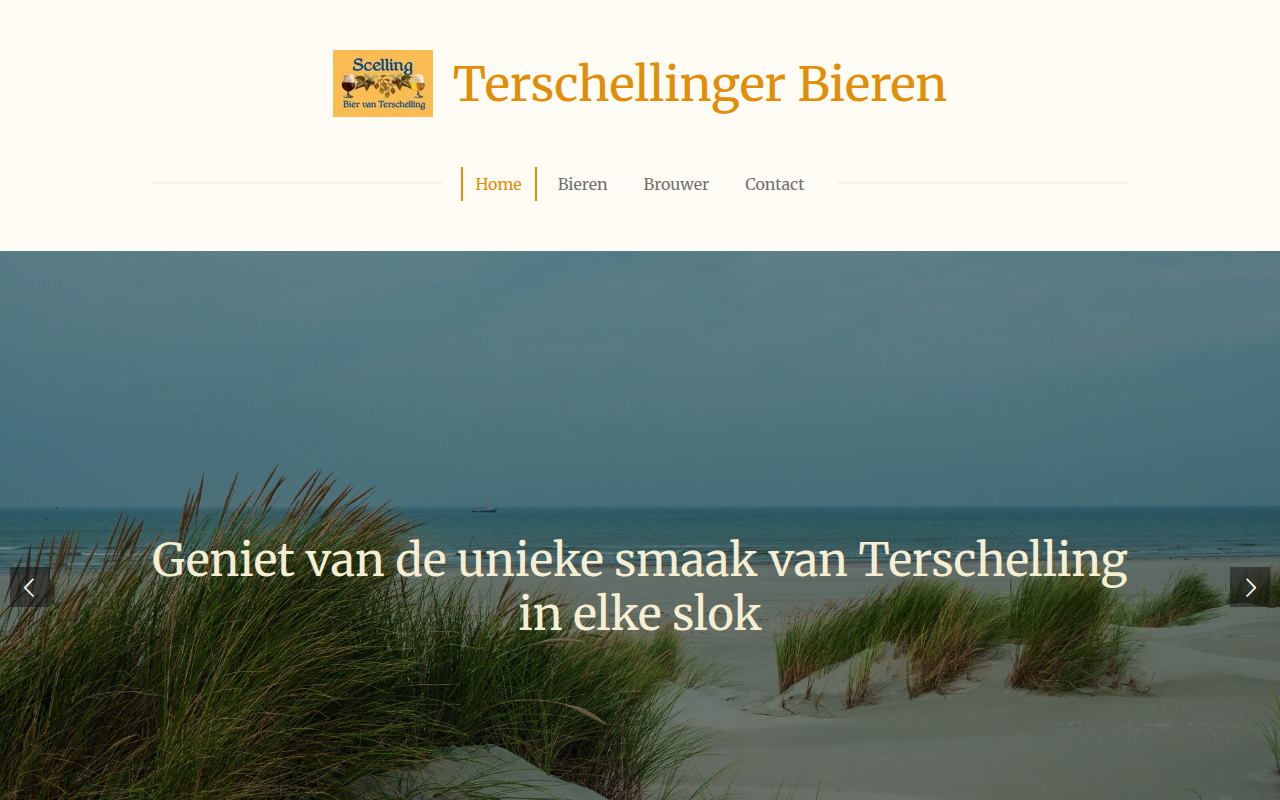 Screenshot van terschellinger-bieren.com