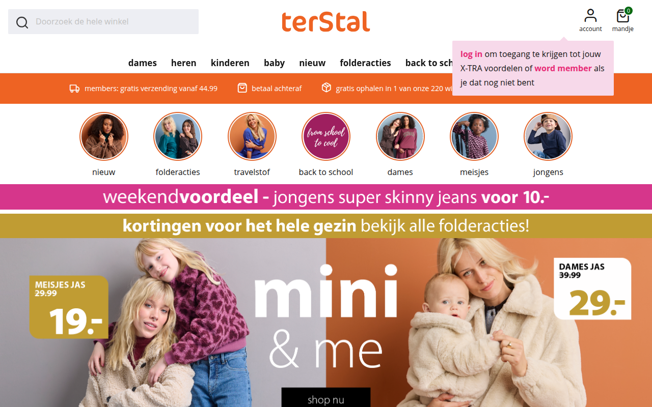 Screenshot van terstal.nl