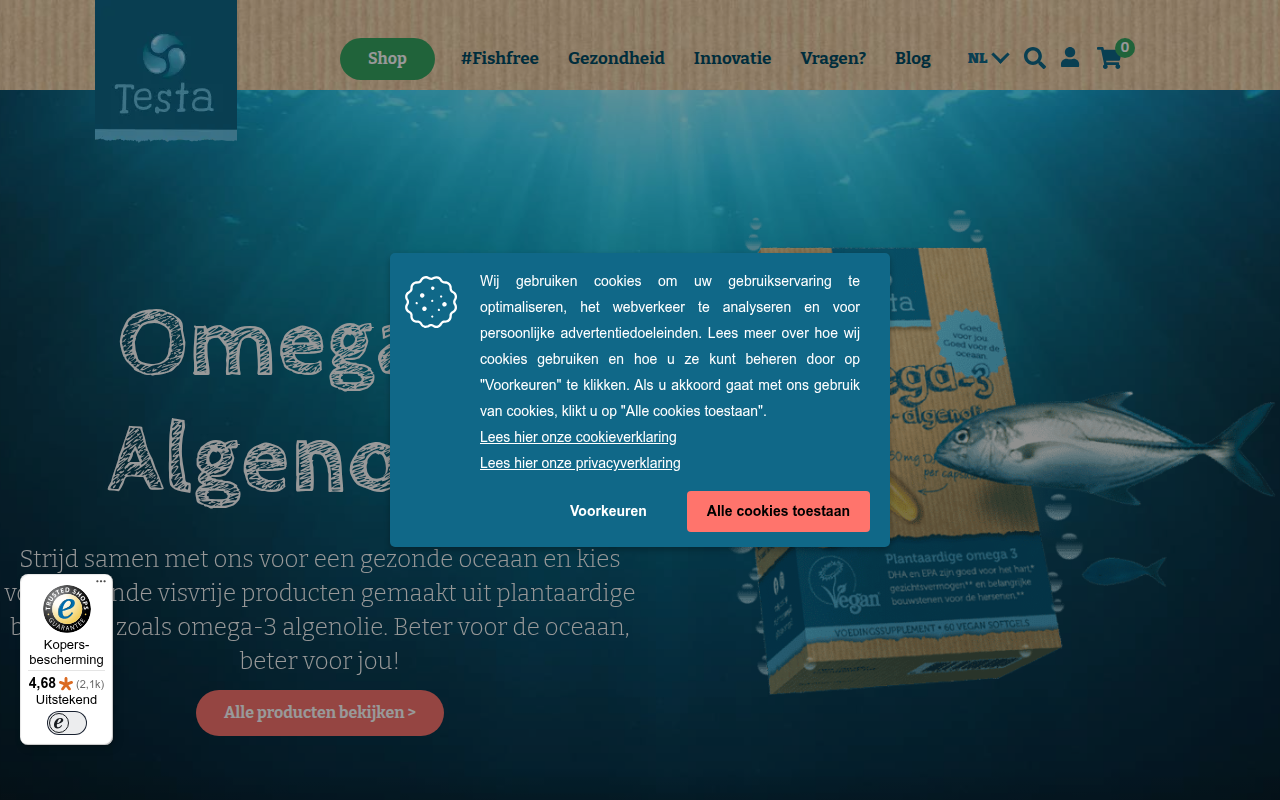 Screenshot van testa-omega3.com