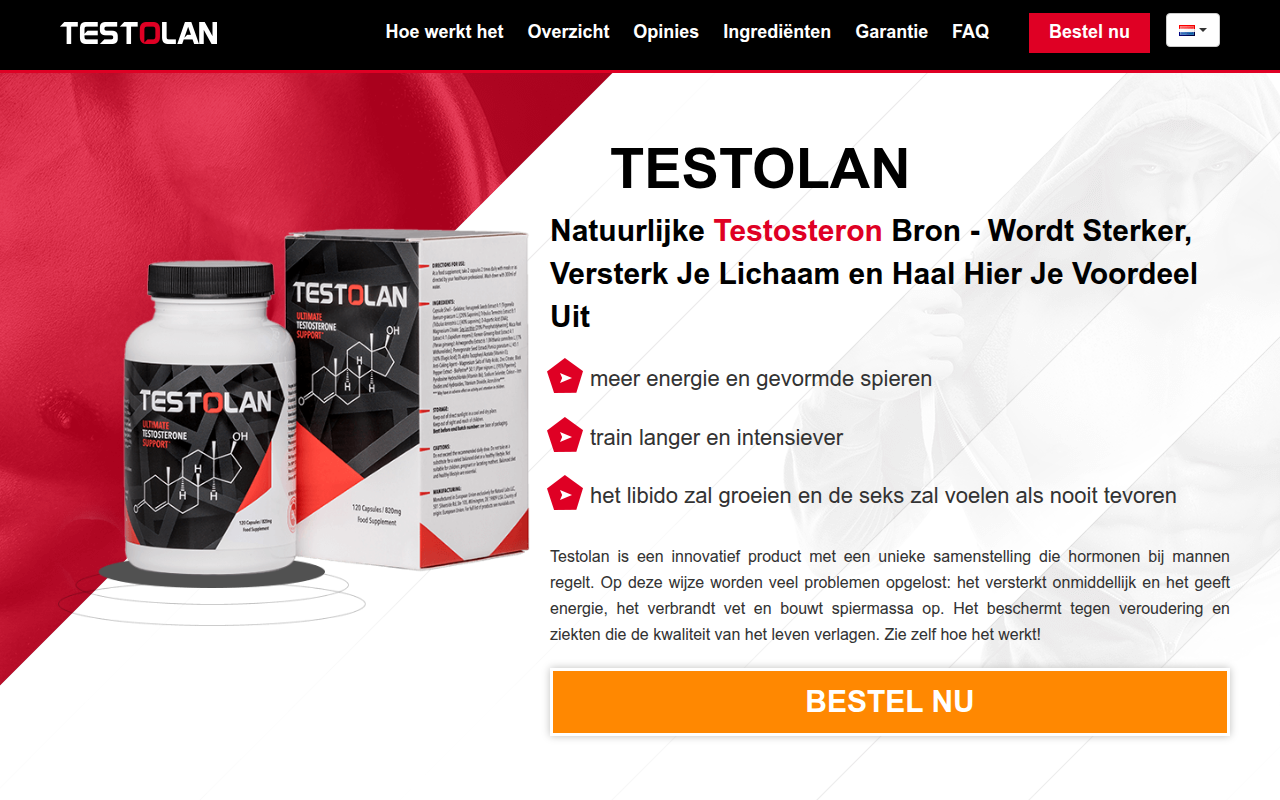 Screenshot van testolan.nl
