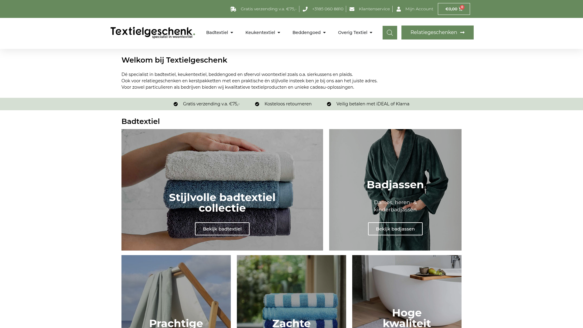 Screenshot van textielgeschenk.nl