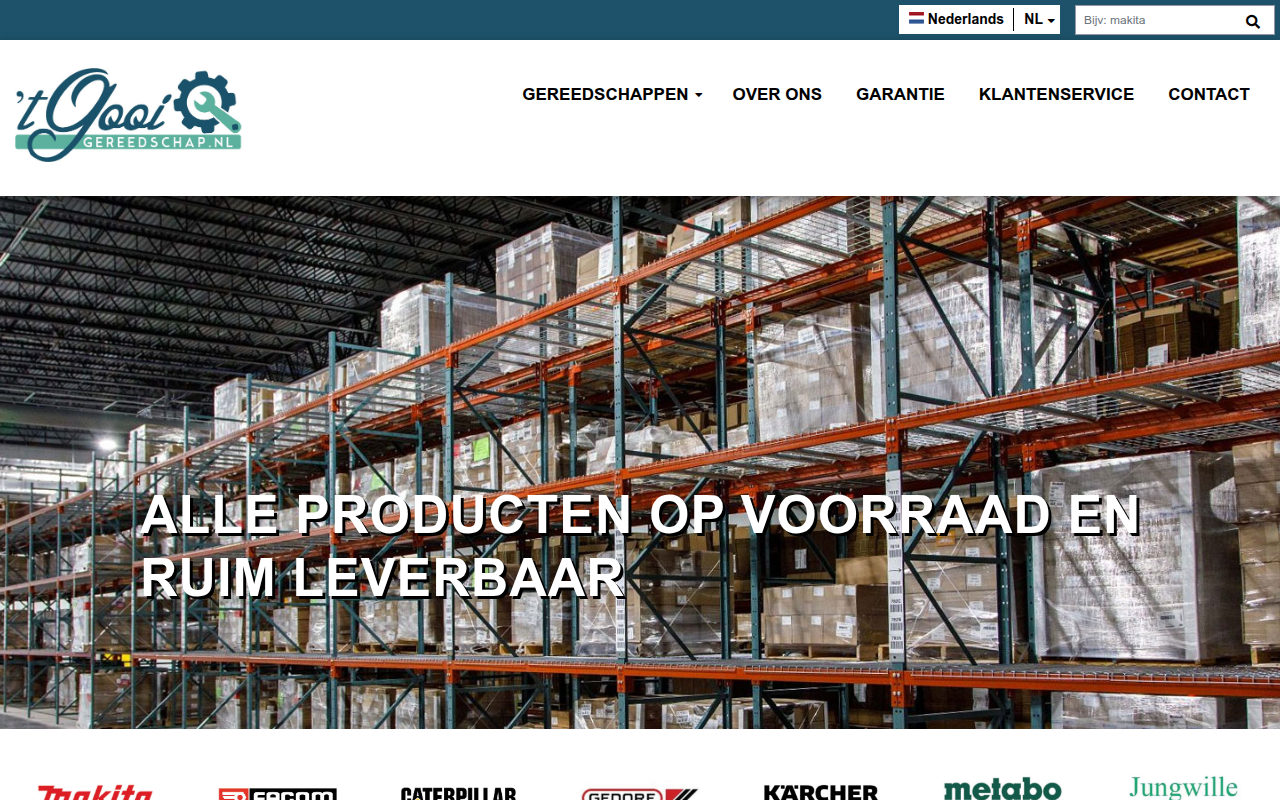 Screenshot van tgooigereedschap.nl