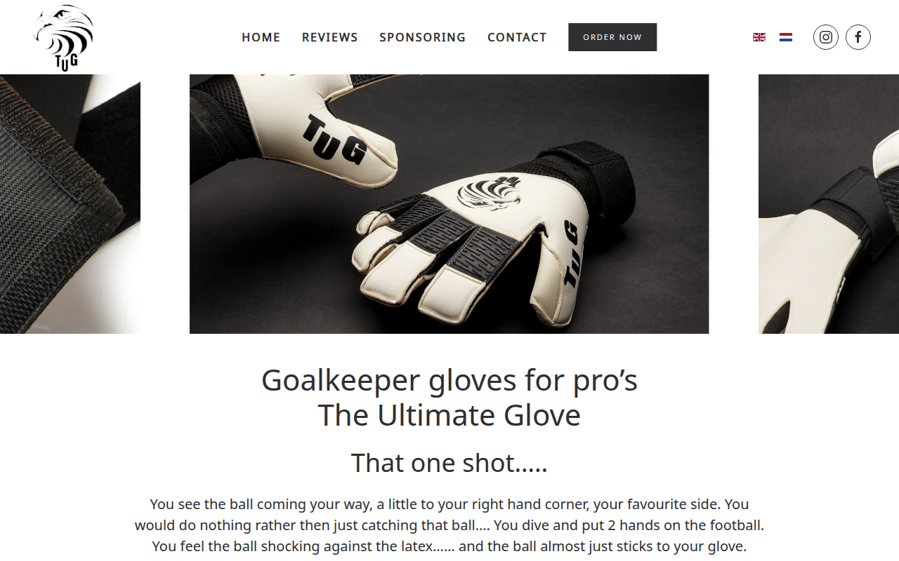 Screenshot van the-ultimate-glove-company.com