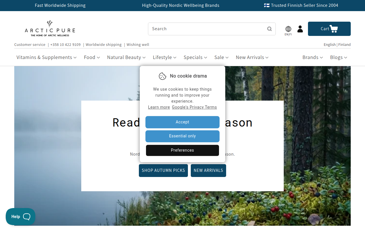 Screenshot van thearcticpure.com