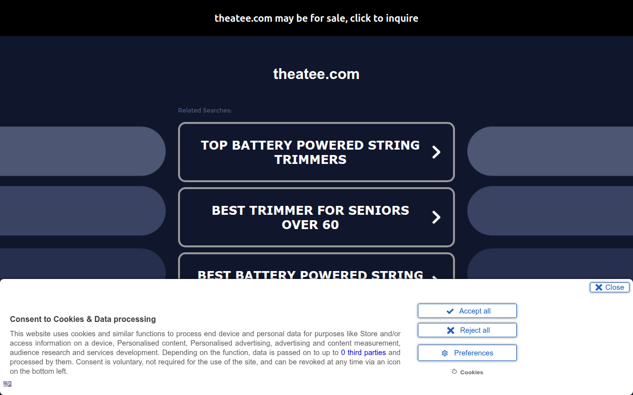Screenshot van theatee.com