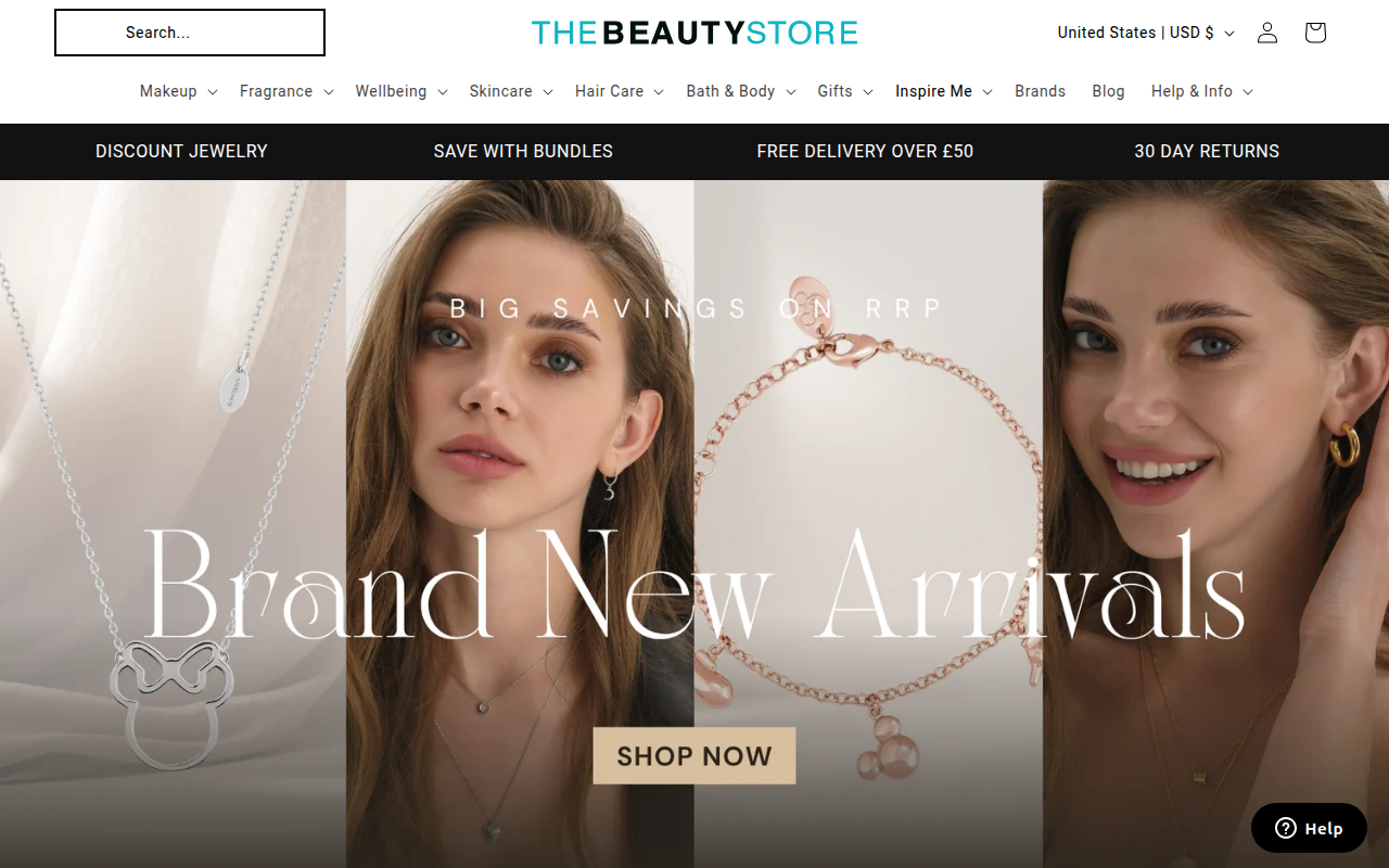Screenshot van thebeautystore.com